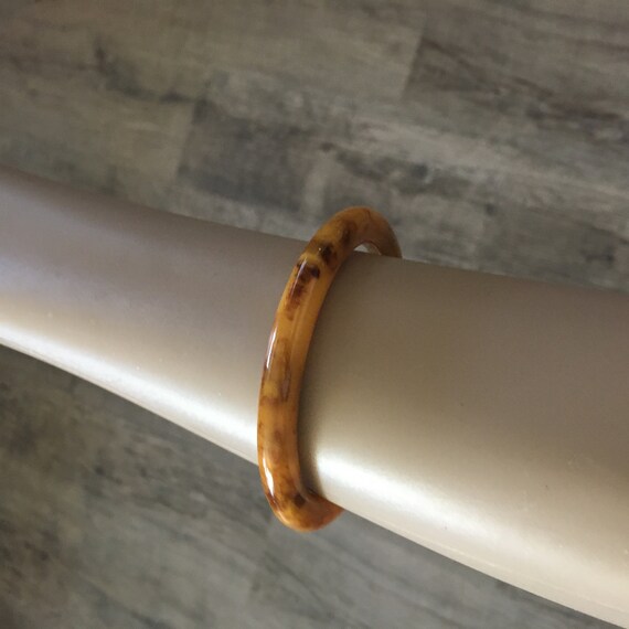 Vintage Bakelite Bangle Bracelet Butterscotch Col… - image 3