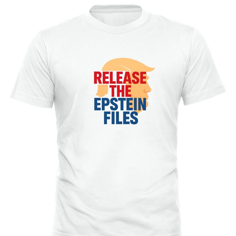 T-shirt Anti-Trump / Anti-MAGA Avec Motif Jeffrey Epstein - Manches Courtes, Col Rond, Neuf Avec étiquettes