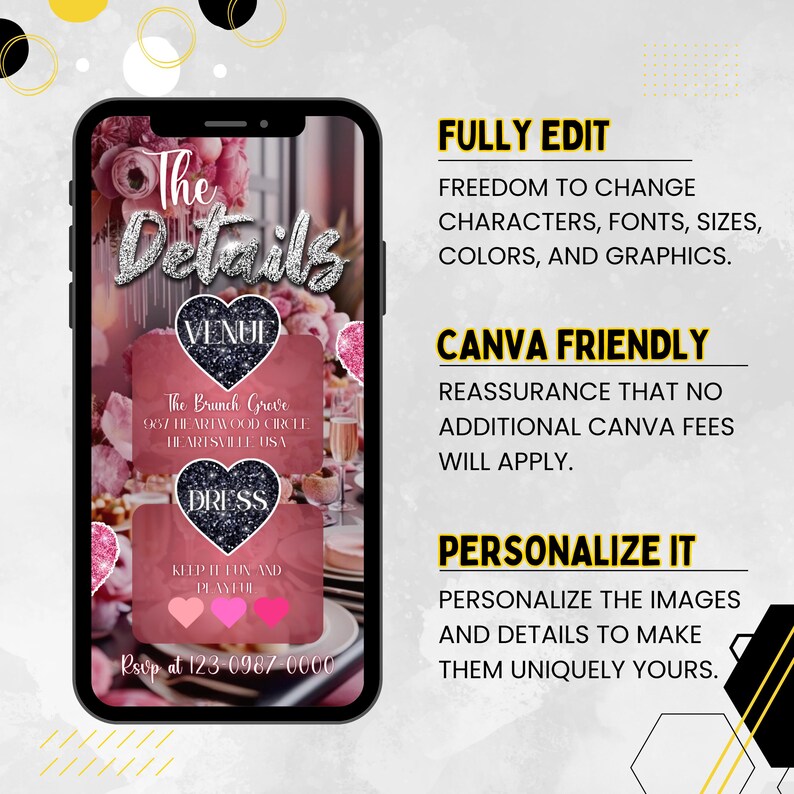 Mother’s Day Brunch Invite, Boho Floral Digital Event Itinerary, Animated Video Invitation, Mom and Mimosa's, Happy Mother’s Day Flyer