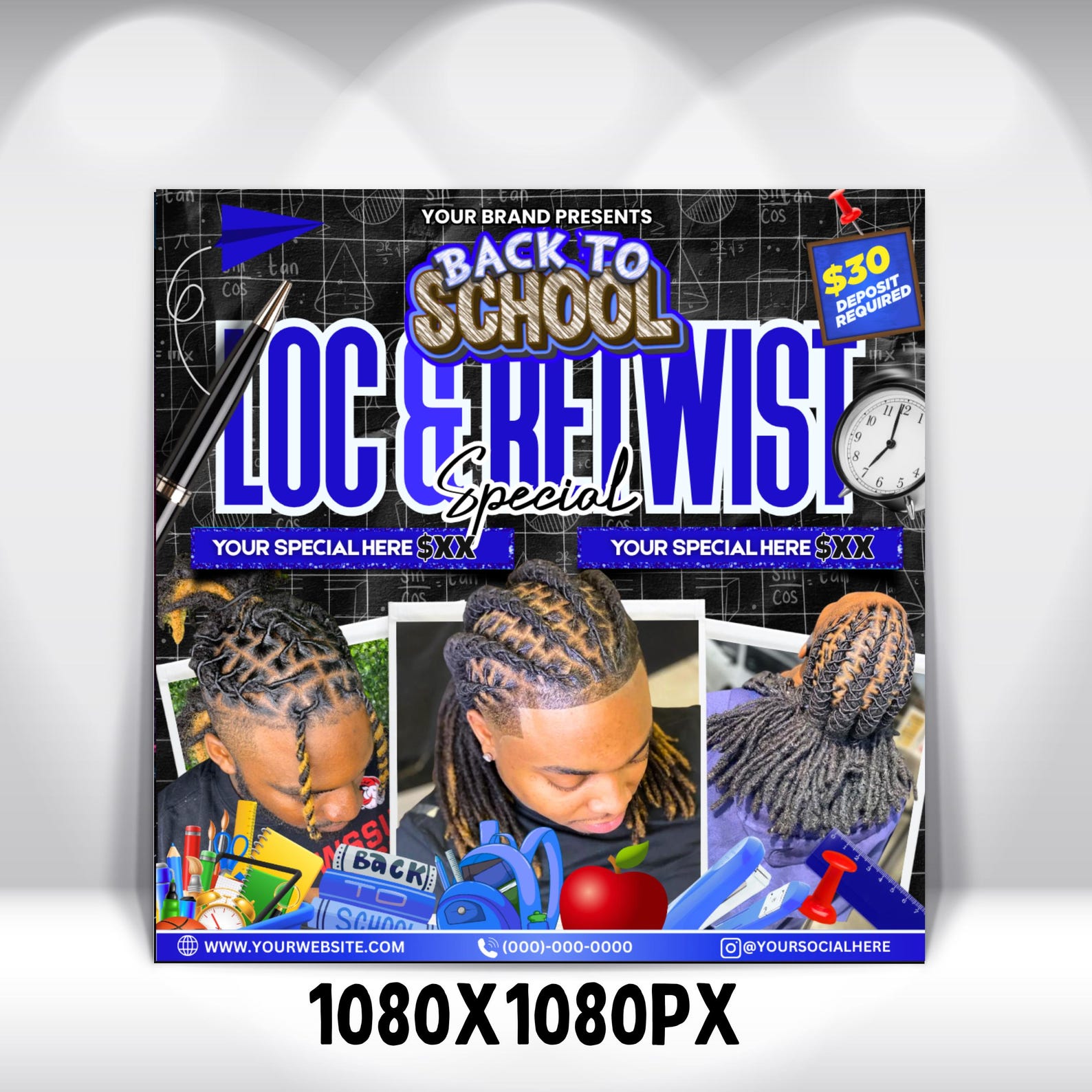 Locs Specials Flyer Template: Hair Stylist Marketing (canva Editable ...