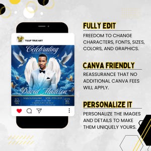 Balloon Release Flyer, Memorial Flyer, Funeral Flyer, Balloon Release Flyer Template, DIY Memorial Flyer, Editable Canva Template