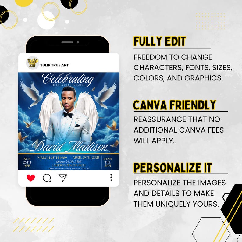 Balloon Release Flyer, Memorial Flyer, Funeral Flyer, Balloon Release Flyer Template, DIY Memorial Flyer, Editable Canva Template