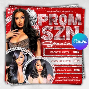 Prom Booking Flyer, Prom Special Flyer, Homecoming Flyer, Canva Template, Book Now Appointments, Beauty, Lashes, Make up, Nails,