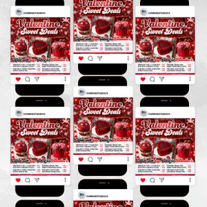Valentine Sweet Treats Flyer, February Bake Sale Flyer, Valentines Day dessert Flyer, Bakery Flyer, Bake Shop Flyer, Pastry Flyer,Cake Flyer