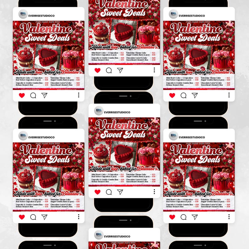 Valentine Sweet Treats Flyer, February Bake Sale Flyer, Valentines Day dessert Flyer, Bakery Flyer, Bake Shop Flyer, Pastry Flyer,Cake Flyer