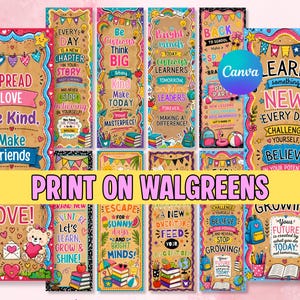 Editable Classroom Banner Bundle, Printable School Banners, Back to School Canva Template, Teacher Welcome Banner, Door Banner, 2x6ft