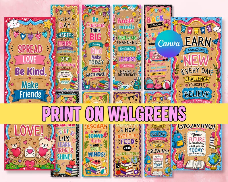 Editable Classroom Banner Bundle, Printable School Banners, Back to School Canva Template, Teacher Welcome Banner, Door Banner, 2x6ft