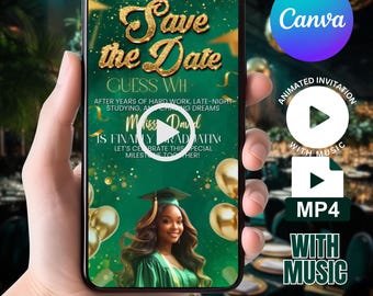 Digital Graduation Invitation, Graduation Party, Graduation Invitation, Congrats to the Grad flyer, Class of 2025 flyer, Grad Announcement