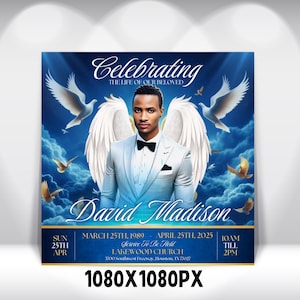 Balloon Release Flyer, Memorial Flyer, Funeral Flyer, Balloon Release Flyer Template, DIY Memorial Flyer, Editable Canva Template