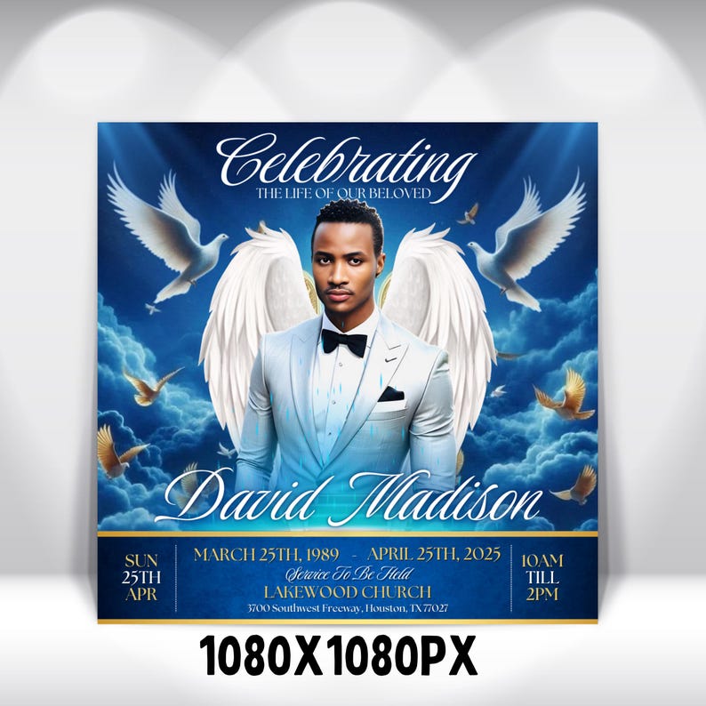Balloon Release Flyer, Memorial Flyer, Funeral Flyer, Balloon Release Flyer Template, DIY Memorial Flyer, Editable Canva Template