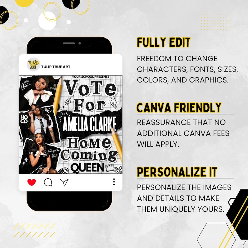 Homecoming Queen flyer , Homecoming Flyer , homecoming campaign flyer Vote Homecoming, HOCO Flyer, Vote for me Flyer, Black Homcoming Flyer