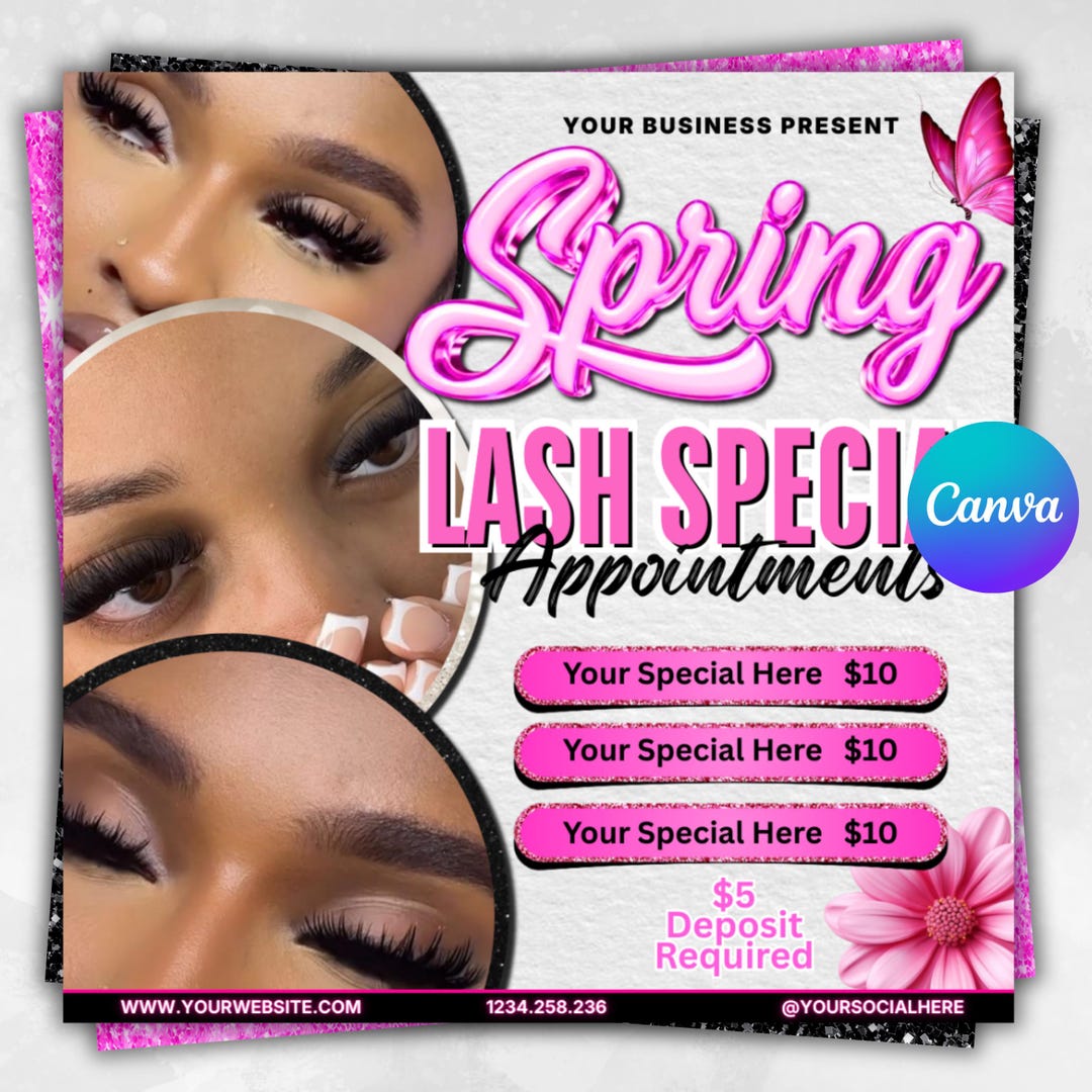 March Lash Special Flyer, Lash Flyer, Lash Esthetician Flyer, Lash ...