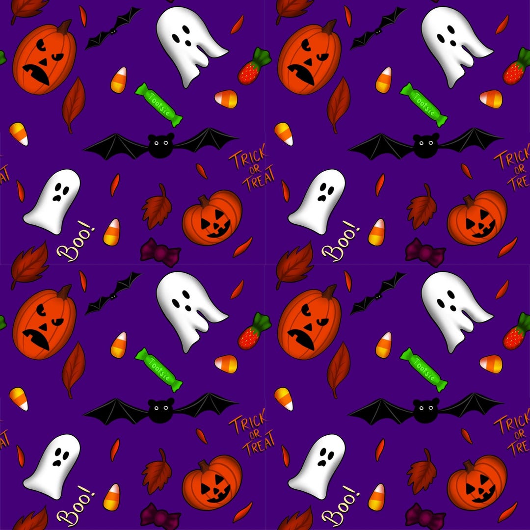 Seamless Halloween Digital Paper | Spooky Pattern for DIY & Printing - Etsy