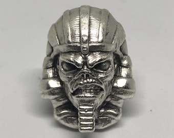Iron Maiden Powerslave Silberring: Eddie Pharao