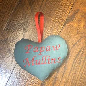 Keepsake Heart Ornament: Memory Ornament from Loved One&#39;s Clothing