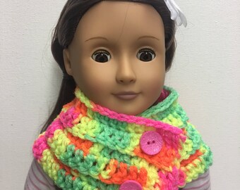 18" Doll Scarf, American Girl Doll Shawl, 18" Doll Clothes, 18" Doll Clothing, 18" Doll Accessories, Doll Coat, 18" Doll Jacket
