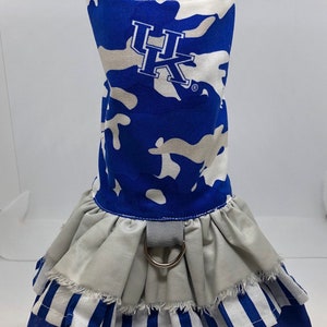 Kentucky Wildcats Small Dog Dress, Small UK Wildcats Dog Dress, Wildcats Dog Dress, Dog Clothing, Pet Clothing, Custom Made Dog Dress