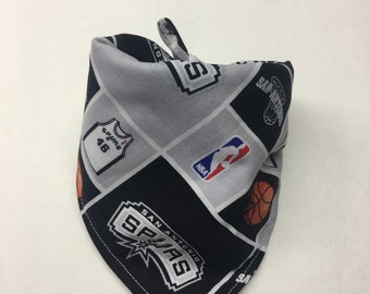 Spurs Dog Bandana, NBA Basketball Pet Collar, Personalized
