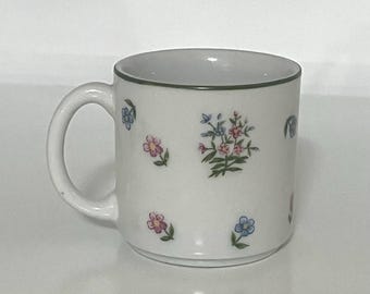 Andrea by Sadek Petite Fleur Mug, Discontinued in 1990, Japan Demi Mugs