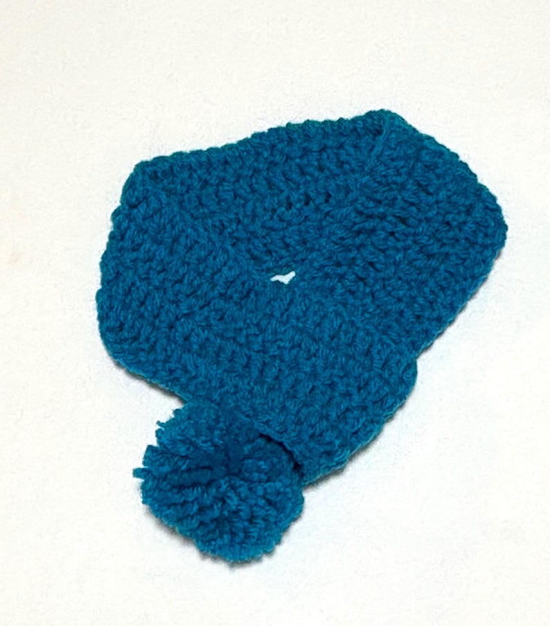 Crocheted Pet Scarf with Pom Pom, Adjustable Dog Neck Warmer image 11