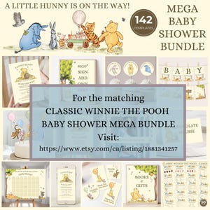 a baby shower party with winnie the pooh baby shower items
