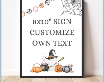 A Little Boo Is Almost Due Halloween Theme Baby Shower Custom Sign Printable Template, Editable Cute Ghost Decor, Pumpkins Gender Neutral