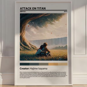 Attack on Titan Anime Poster, Japanischer Manga, Wandkunst, Ästhetisches Raumdekor