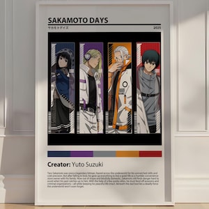 Sakamoto Days Anime Poster, Japanese Manga Wall Art Print, Aesthetic Room Decor