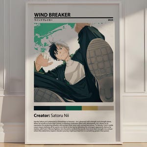Wind Breaker Anime Poster, Haruka Sakura Anime Poster, Japanese Manga Wall Art Print, Aesthetic Room Decor