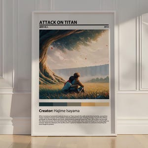Póster de anime de Ataque a los Titanes, impresión artística de manga japonesa para pared, decoración estética para habitación.