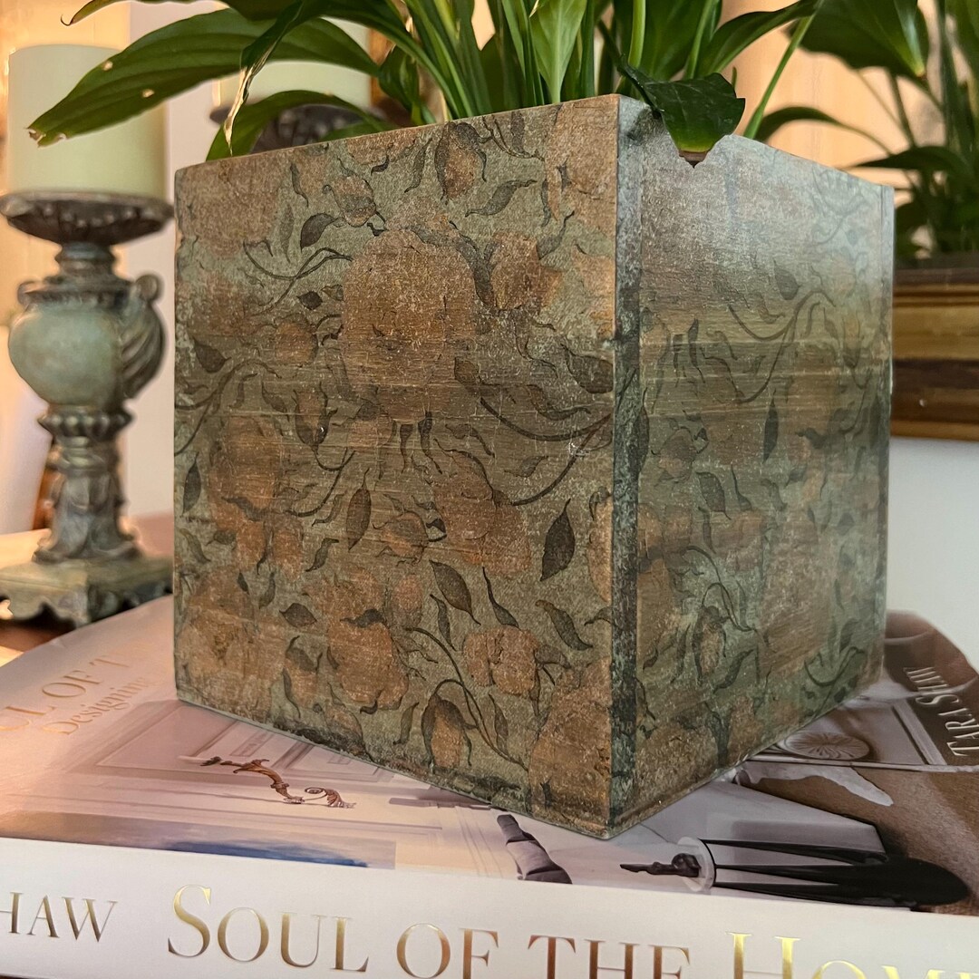 Decorative Indoor Floral Planter Hand Finished Wood Centerpiece ...