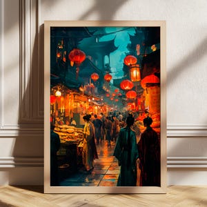 Chinese Poster, Sakura Vintage Print, Japanese Sakura Poster, Romantic Blossom Art, Chinese Garden Decor, Asian Style Poster, Digital Print