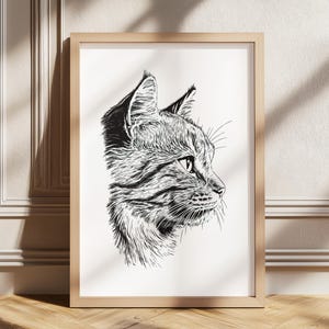 Vintage Cat Print, Printable Nursery Art, Farmhouse Nursery Art, Instant Download, Cat Drawing Printable Wall Art, Nursery Room Art Prints
