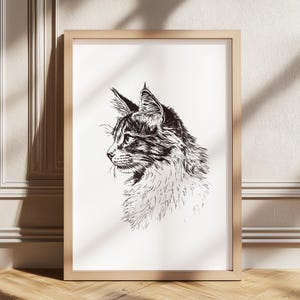 Vintage Cat Print, Cat Print Wall Art, Animal Boho Print, Catlover Gift, Antique Cat Print, Boho Cat Wall Art, Cat Printable Poster