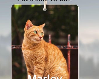 Custom Photo Air Freshener, Pet Memorial Gift, Personalized Dog Cat Memorial, Picture Car Air Freshener, Loss of Pet Gift Keepsake