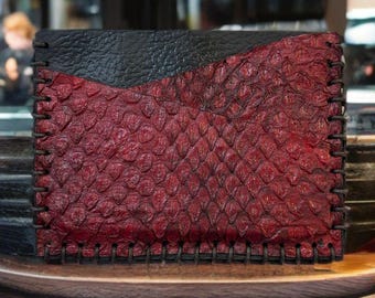 Porta carte in vera pelle di Cobra