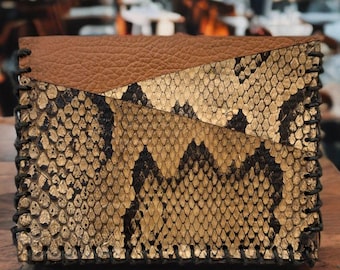 Genuine Python Leather Card Holder