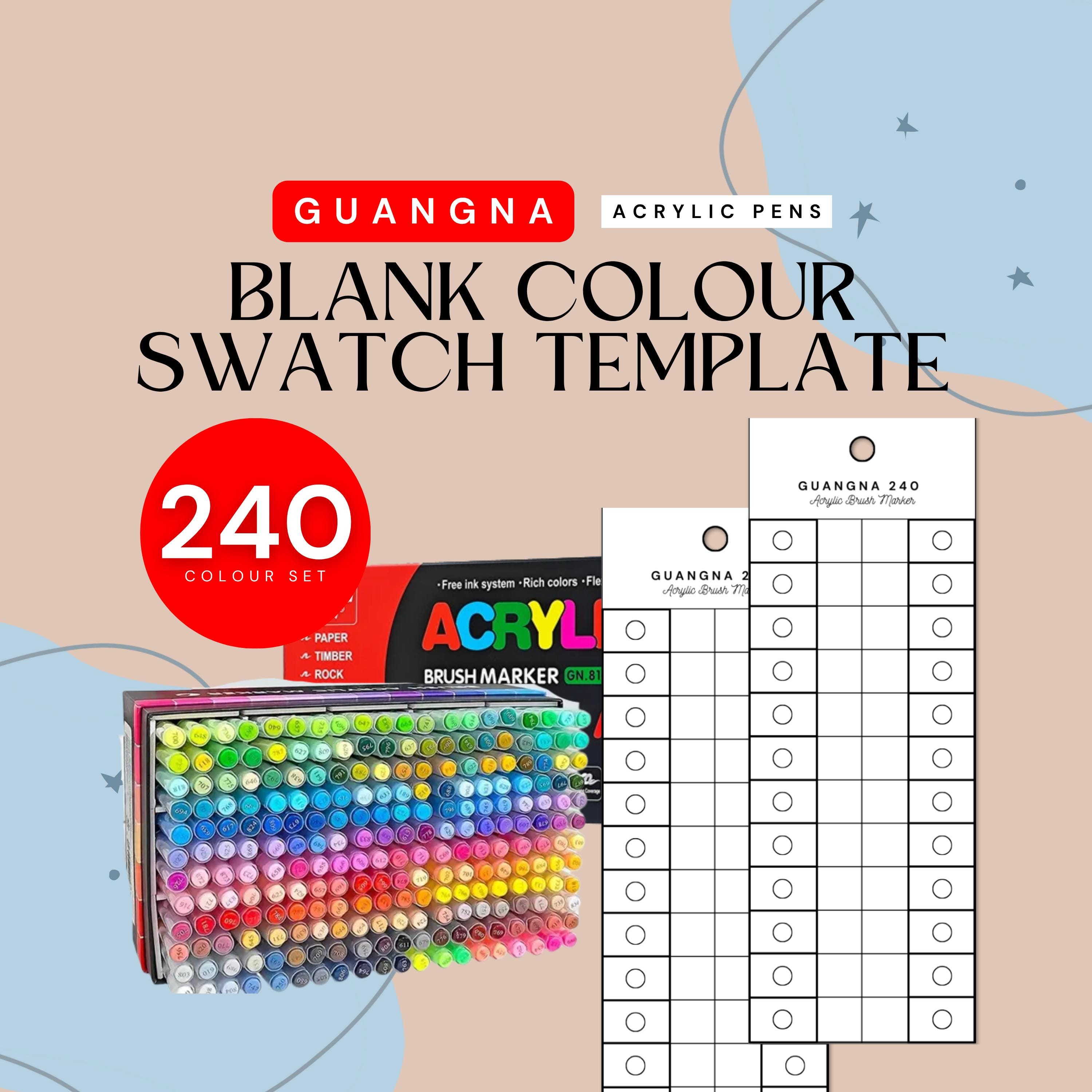 Blank Colour Swatch Template for the Guang…