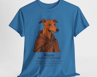 T-shirt lévrier italien Rogue : cadeau amusant pour les amoureux des chiens