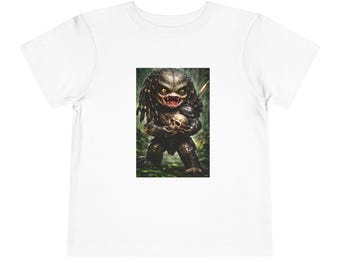 Monstre mignon tenant un t-shirt pour tout-petit | Chemise effrayante de créature de la forêt