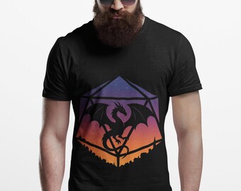 T-shirt Dragon D20 Dice