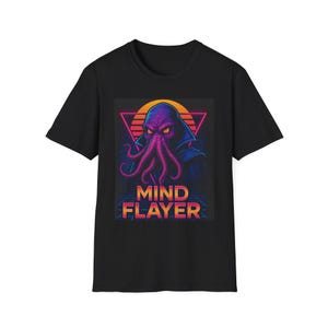 Mind Flayer Unisex Softstyle T-Shirt, Retro Art Tee
