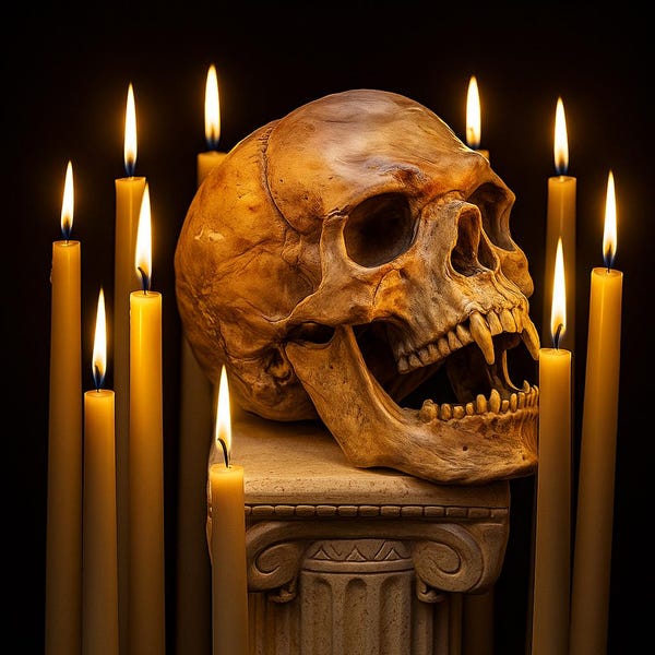 Cráneo de vampiro realista: decoración gótica de terror impresa en 3D a tamaño real, réplica fósil de criatura mítica