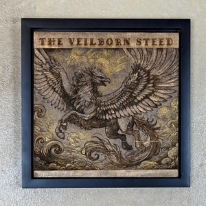 The Veilborn Steed - Engraved Griffin - hand painted