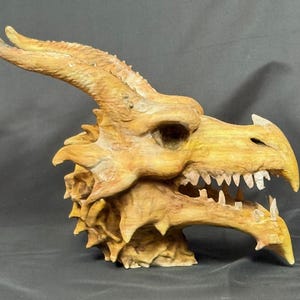 3D Printed Dragon Skull – Realistic Fantasy Decor | Large Dragon Head Replica for Tabletop Gaming, Gothic Home, or Dungeon Display
