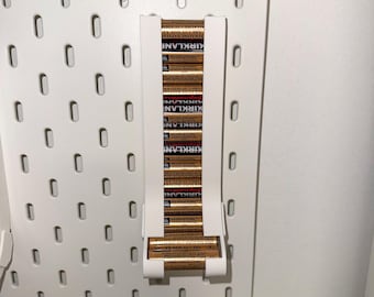 AA and AAA Battery Holder for Ikea SKÅDIS Pegboard – Organized & Accessible Storage