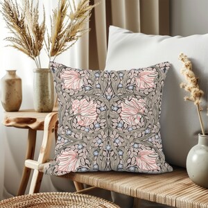 William Morris Pimpernel Throw Pillow: Art Nouveau Cushion