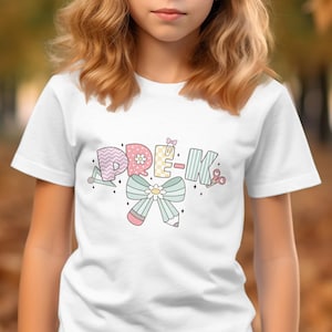 Coquette Pre-K T-Shirt: Colorful School Tee for Girls