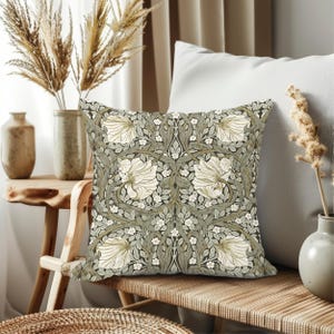 William Morris Pimpernel Throw Pillow: Art Nouveau Cushion
