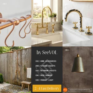 Polished Brass Bathroom Faucet: 3-Hole Deck Mount Vanity Sink image 8